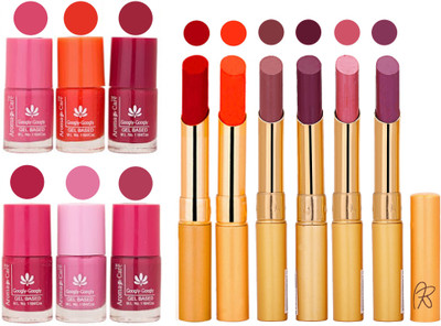 

Aroma Care Quick Dry Nail Polish and Rythm Lipstick Combo 1803202020(Set of 12)