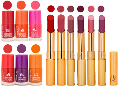

Aroma Care Nail Polish Set and Rythm Lipstick Sets ( Modern Shades) 1803201825(Set of 12)
