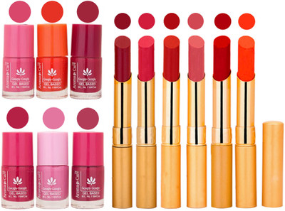 

Aroma Care Quick Dry Nail Polish and Rythm Lipstick Combo 1803201869(Set of 12)