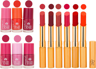 

Aroma Care Quick Dry Nail Polish and Rythm Lipstick Combo 1803201959(Set of 12)