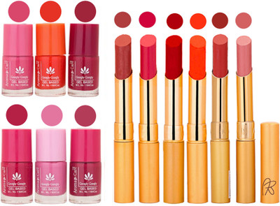 

Aroma Care Quick Dry Nail Polish and Rythm Lipstick Combo 1803202012(Set of 12)