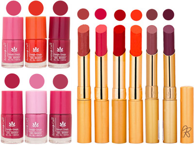 

Aroma Care Quick Dry Nail Polish and Rythm Lipstick Combo 1803202010(Set of 12)