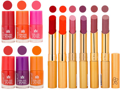

Aroma Care Nail Polish Set and Rythm Lipstick Sets ( Modern Shades) 1803201860(Set of 12)