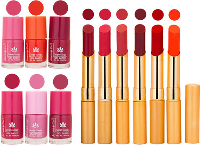 

Aroma Care Quick Dry Nail Polish and Rythm Lipstick Combo 1803201877(Set of 12)