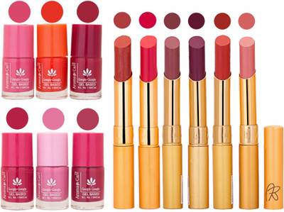 

Aroma Care Quick Dry Nail Polish and Rythm Lipstick Combo 1803202015(Set of 12)