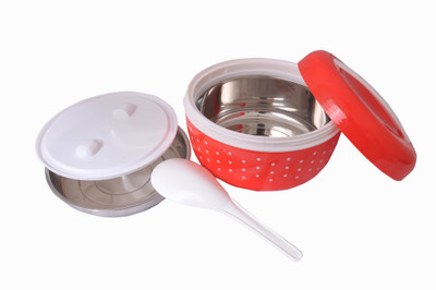 

La Belle 2 in 1 Hot Pot - 3 L Steel, Plastic Grocery Container(Red)