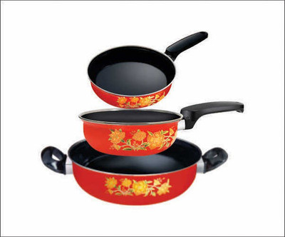 

Anmol RYNOX 3 PC SET Cookware Set(Aluminium, 3 - Piece), Multicolor