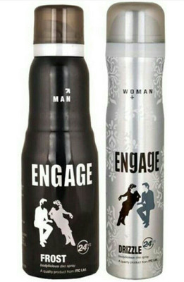 

Engage ( Men's & Women's) Frost, Drizzle Perfume Body Spray - For Men & Women(300 ml, Pack of 2)