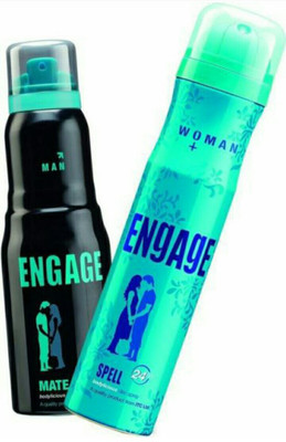 

Engage Two pieces Mate, Spell Perfume Body Spray - For Men & Women(300 ml, Pack of 2)