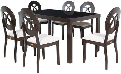 

Parin Glass 6 Seater Dining Set(Finish Color - brown)