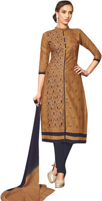 Oomph! Cotton Embroidered Salwar Suit Dupatta Material(Un-stitched) Flipkart