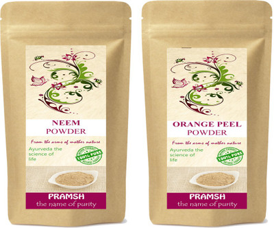 

Pramsh Premium Quality Neem Leaf & Orange Peel Powder Combo 100gm Each(200 g)