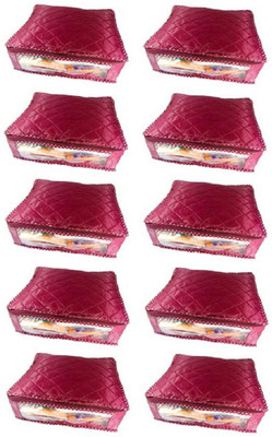 

Kuber Industries Designer Saree cover, Wardrobe Organiser, Regular Cloth Bags Set of 10 Pcs " KI27101P20(Pink)