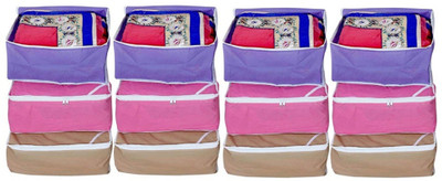 

Kuber Industries Designer Non woven Saree cover Set of 12 Pcs /Wardrobe Organiser/Regular Clothes Bag " KI27101P14(Multicolor)
