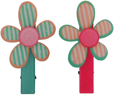 

Maayra 2 School Wear Clips Hair Clip(Green, Pink)
