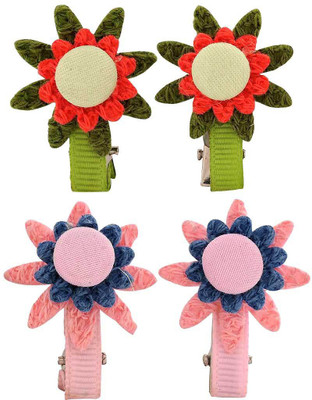 

Maayra 4 Daily Wear Clips Tic Tac Clip(Green, Pink)