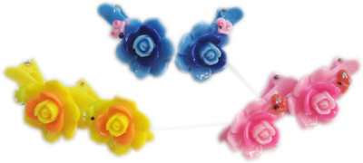 

Squnibee Plastic Rose Hair Clip(Blue, Yellow, Pink)