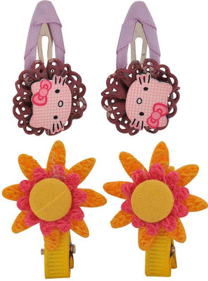 

Maayra 4 School Wear Clips Hair Clip(Yellow, Purple)
