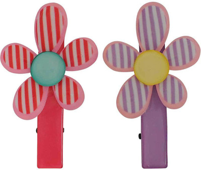 Maayra 2 School Wear Clips Hair Clip(Pink, Purple)