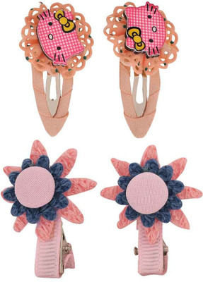 

Maayra 4 Daily Wear Clips Tic Tac Clip(Pink)