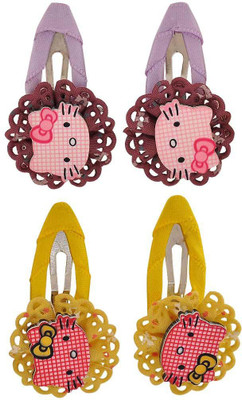 

Maayra 4 Daily Wear Clips Hair Clip(Yellow, Purple)