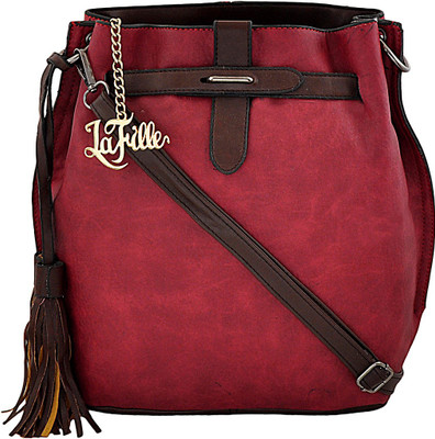 LaFille Hand-held Bag(Maroon)