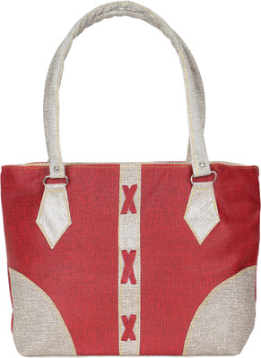 

Cottage Hand-held Bag(Red, Grey), Grey;red