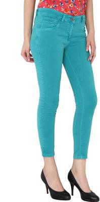 Bedazzle Regular Women's Green Jeans