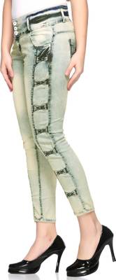 Fasnoya Skinny Women's Yellow Jeans