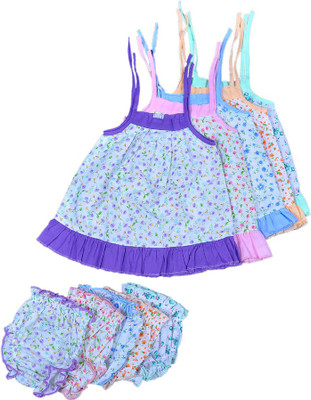 Hafeela Girls Casual Dress Panty(Multicolor, Multicolour