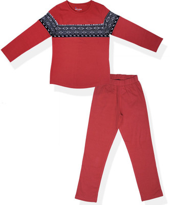 

Ventra Kids Nightwear Girls Printed Cotton(Red Pack of 1