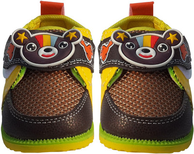 

Sae Fashions Boys Velcro Sneakers(Yellow, Brown and yellow