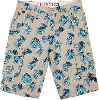 

US Polo Kids Short For Boys Casual Solid Cotton, Beige