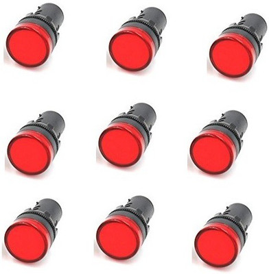 

Labpro LED Indicator Pilot Signal Light pack of 9(Red)