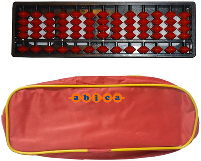 Abica Abacus math learning kit for kids 13 rod Brown with Pouch ( Pack of 1 )(Multicolor)
