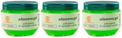 

Dr. Jain's Natural Aloevera Gel with Liqorice & Cucumber Extracts Green Set of 3(600 ml)