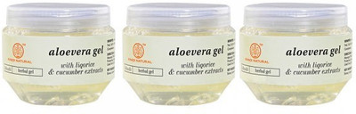 

Dr. Jain's Natural Aloevera Gel with Liqorice & Cucumber Extracts Transparent Set of 3(600 ml)