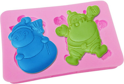 

Futaba 2 Christmas Santa Claus & Snowman - Cup Fondant Decoration Mould(Pack of 1)