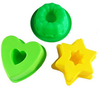

Futaba 3 Heart,Star,Flower - Cup Fondant Decoration Mould(Pack of 3)