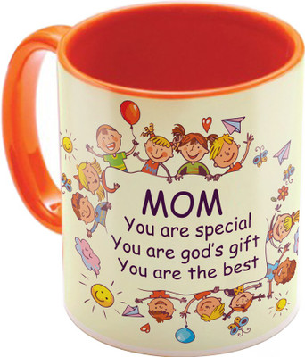 

SKY TRENDS Gift For Mothers Day In Coffee Printed Ceramic Material Birthday And Anniversary STD-057 Ceramic Mug(350 ml), Multicolor