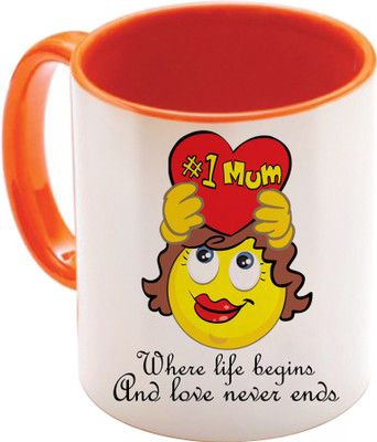 

SKY TRENDS Gift For Mothers Day In Coffee Printed Ceramic Material Birthday And Anniversary STD-079 Ceramic Mug(350 ml), Multicolor