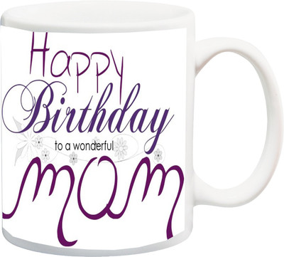 

ME&YOU Gift for Mummy/mother/mum;Happy Birthday To U Wonderful Mom 3D printed Ceramic Mug(325 ml), Multicolor