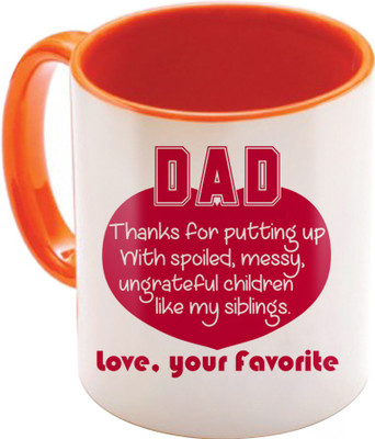 

SKY TRENDS Best Gift For Father On Birthday Printed Coffee his Anniversary Also STD-071 Ceramic Mug(350 ml), Multicolor