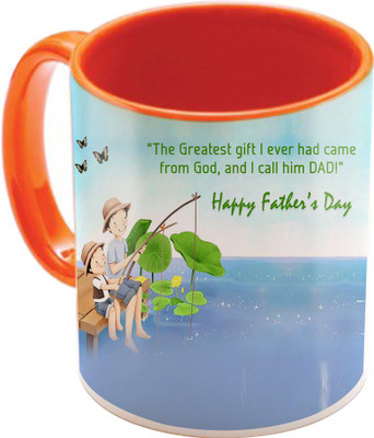 

SKY TRENDS Fathers Birthday Gifts In Coffees And His Anniversary Present Also STD-038 Ceramic Mug(350 ml), Multicolor