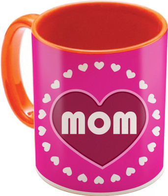 

SKY TRENDS Mother's Day Gift For Mom Printed Orange Ceramic Coffee 350 ML Ceramic Mug(350 ml), Multicolor