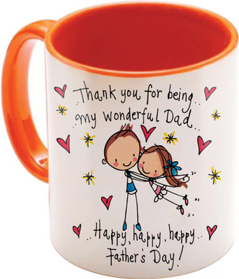 

SKY TRENDS Fathers Birthday Gifts In Coffees And His Anniversary Present Also STD-037 Ceramic Mug(350 ml), Multicolor