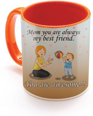 

SKY TRENDS Gift For Mothers Day In Coffee Printed Ceramic Material Birthday And Anniversary STD-071 Ceramic Mug(350 ml), Multicolor