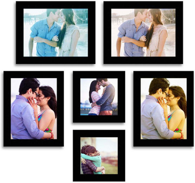 

Happy Furniture MDF Photo Frame(Black, 6 Photos)