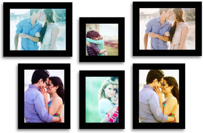 

Happy Furniture MDF Photo Frame(Black, 6 Photos)