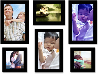 

Happy Furniture MDF Photo Frame(Black, 6 Photos)